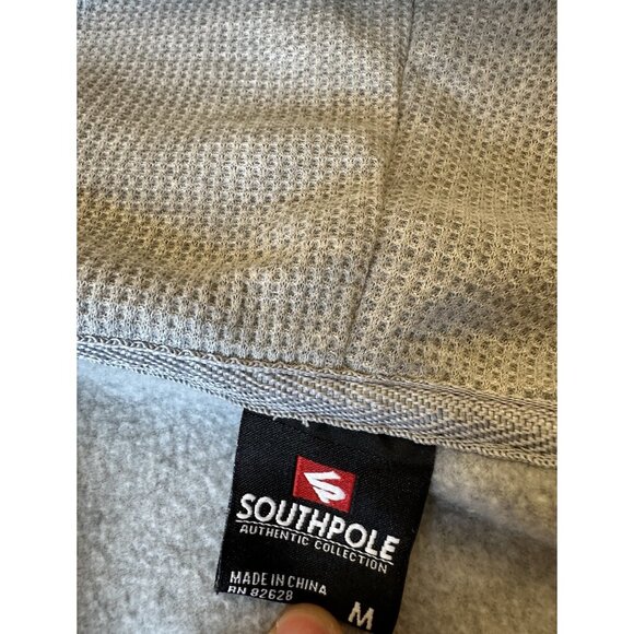 Southpole Y2K Men's Gray Full Zip Hoodie Size M Graphic Print Vintage - Picture 3 of 10